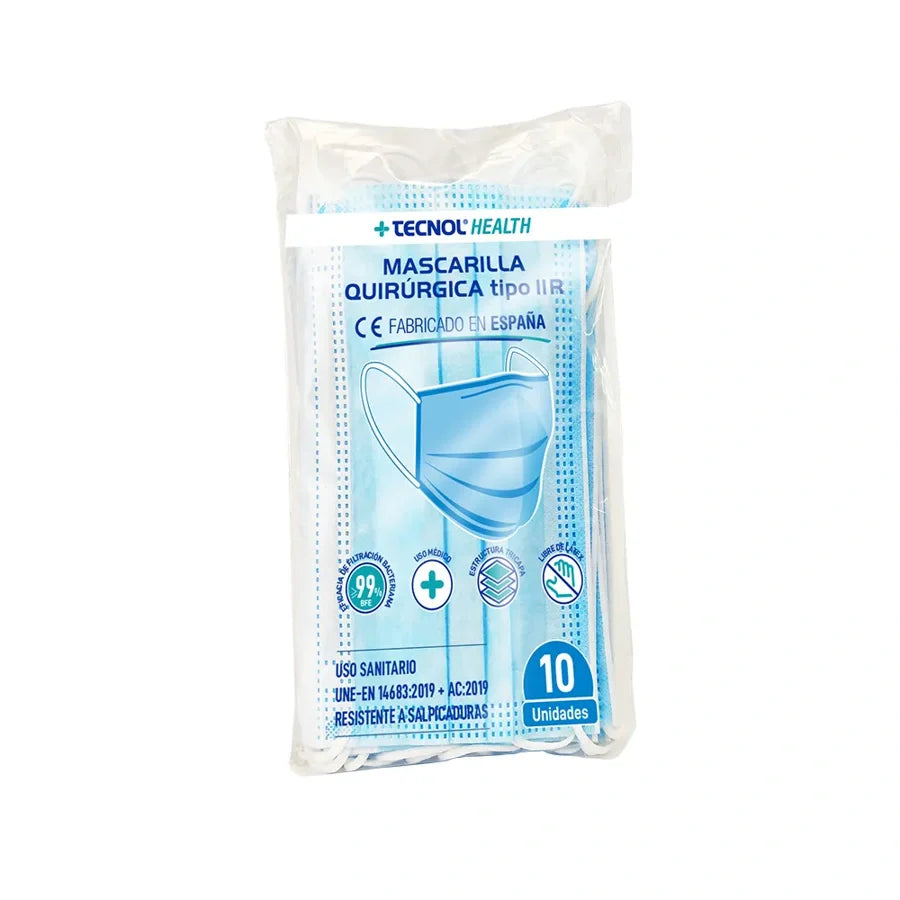 MASCARILLA QUIRURGICA AZUL ADULTO 10U