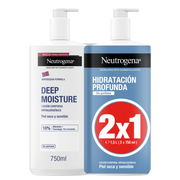 NEUTROGENA LOCIÓN HIDRATACIÓN PROFUNDA SIN PERFUME 750ML + 750ML