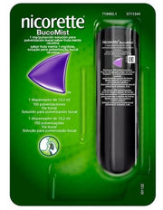 NICORETTE BUCOMIST;1 MG/PULSACION SOLUCION PARA PULVERIZACION BUCAL 1 ENVASE 13,2 ML (150 DOSIS)