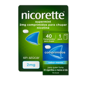 NICORETTE SUPERMINT EFG 2 mg 40 COMPRIMIDOS PARA CHUPAR