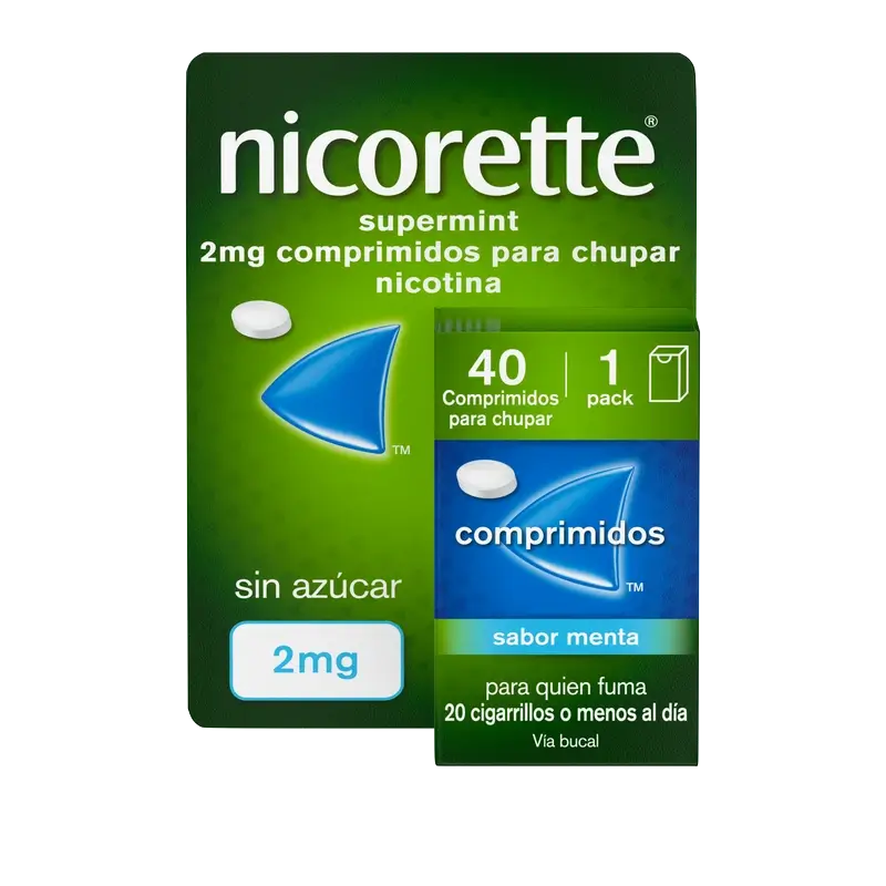 NICORETTE SUPERMINT EFG 2 mg 40 COMPRIMIDOS PARA CHUPAR