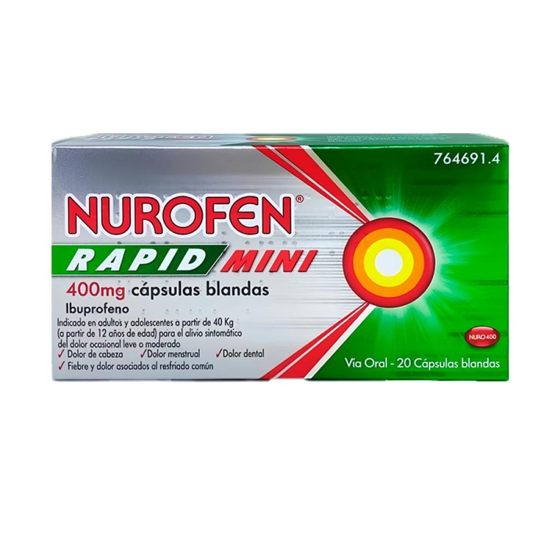 NUROFEN RAPID MINI 400 mg 20 CAPSULAS BLANDAS