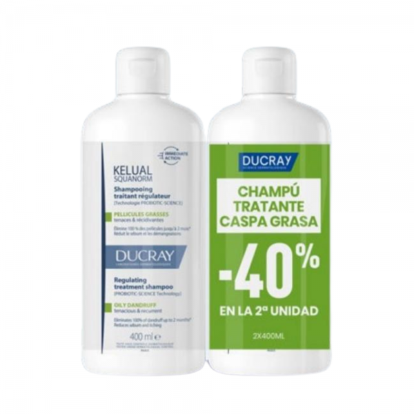 DUCRAY KELUAL SQUANORM DUPLO CASPA GRASA 400ML
