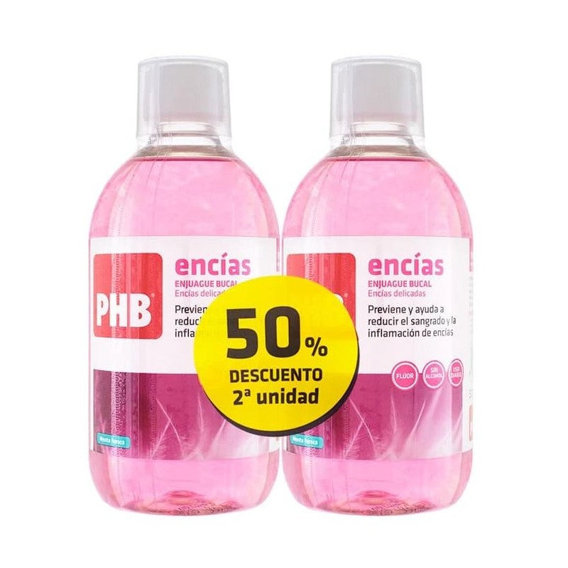 PHB ENCIAS ENJUAGUE BUCAL DUPLO 500ML + 500ML