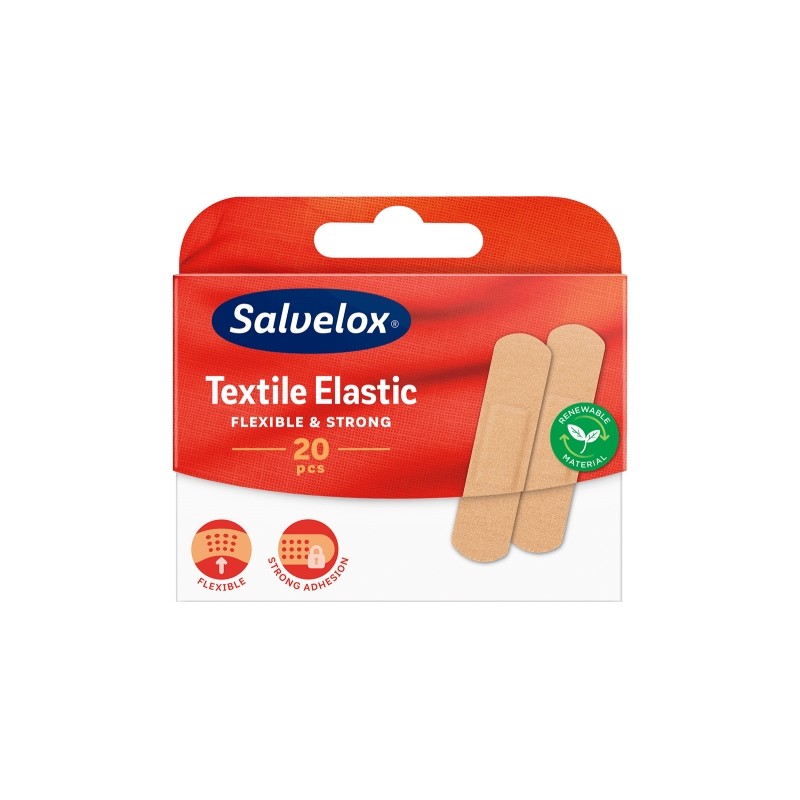 SALVELOX TEXTILE ELASTIC; APOSITO ADHESIVO; TELA 20 UNIDADES
