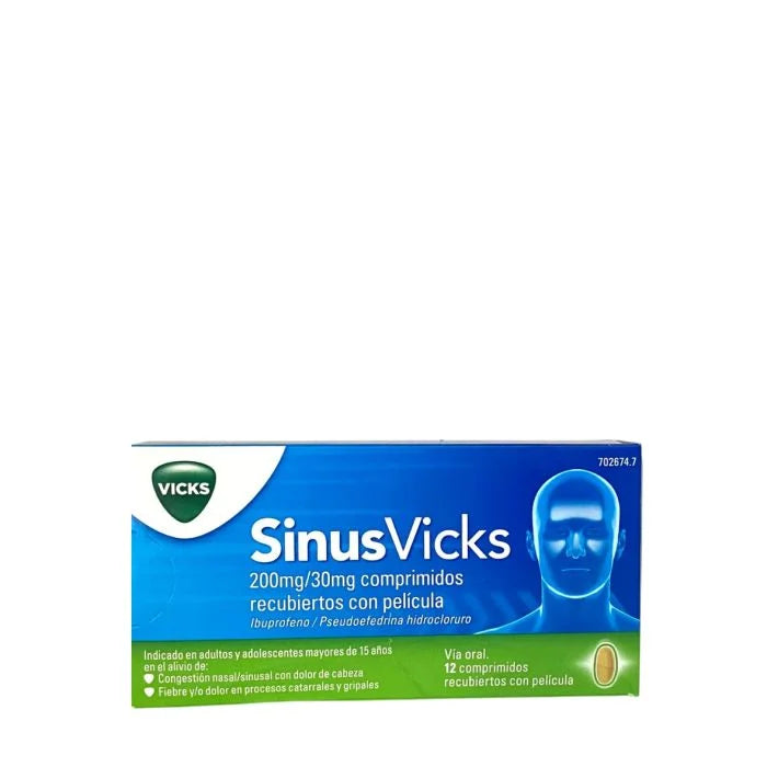 VICKS SINUSVICKS 12 COMPRIDIMOS