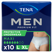 TENA MEN PREMIUM FIT MAXI TALLA L-XL 10 UNIDADES