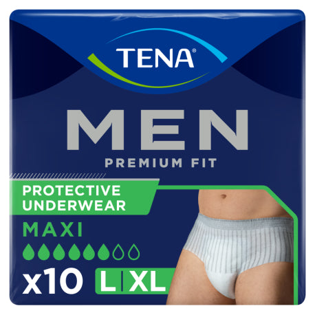 TENA MEN PREMIUM FIT MAXI TALLA L-XL 10 UNIDADES