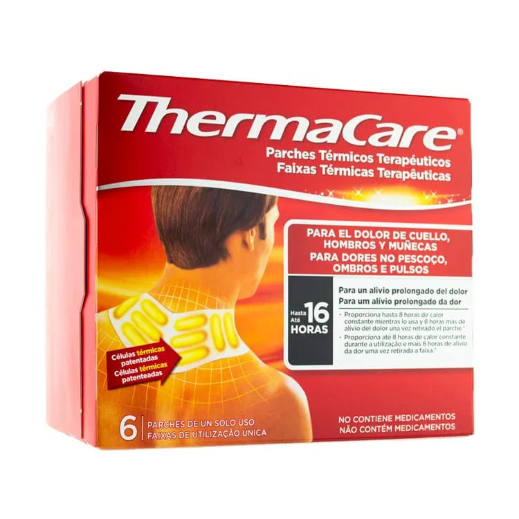 THERMACARE PARCHE TÉRMICO CUELLO HOMBRO MUÑECA 6 UNIDADES