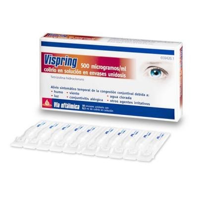 VISPRING 500mcg/ml COLIRIO EN SOLUCION 10 UNIDOSIS
