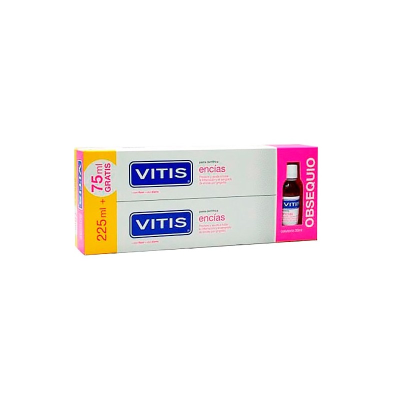 VITIS ENCIAS PASTA DENTIFRICA + COLUTORIO;;2 ENVASES 150 ml + 1 ENVASE 30 ml