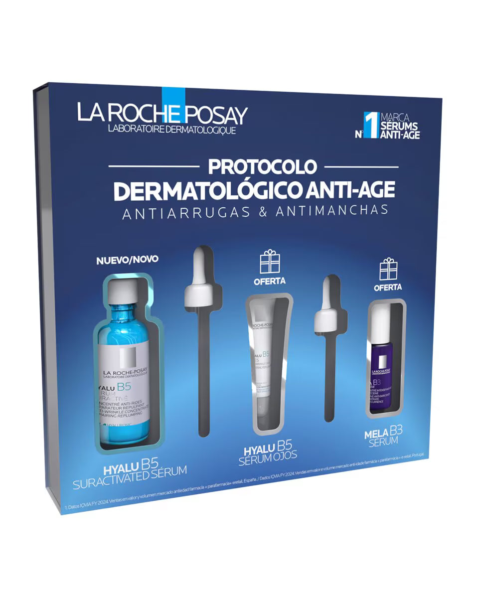 LA ROCHE POSAY COFRE HYALU B5 +CONTORNO+MELAB3 SERUM REGALO